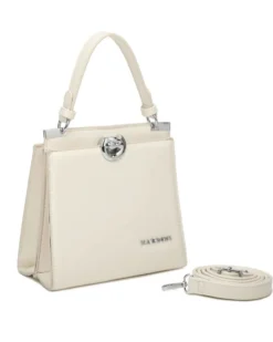 NARDINI - Minibag beige con due scomparti principali, tracolla removibile