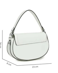 NARDINI - Minibag bianca con patta e tracolla removibile