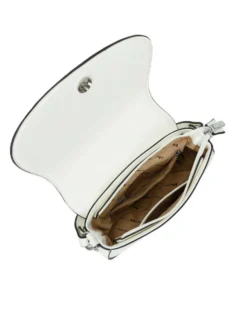 NARDINI - Minibag bianca con patta e tracolla removibile
