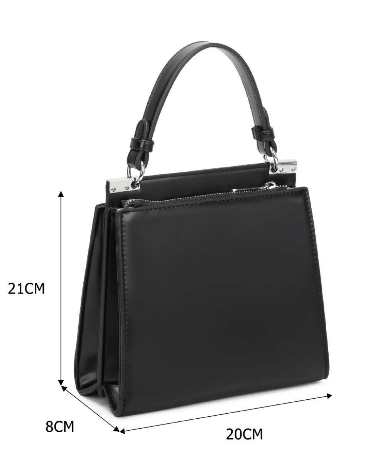 NARDINI - Minibag nera con due scomparti principali, tracolla removibile