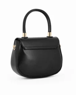 NARDINI - Minibag nera un manico con patta e tracolla removibile