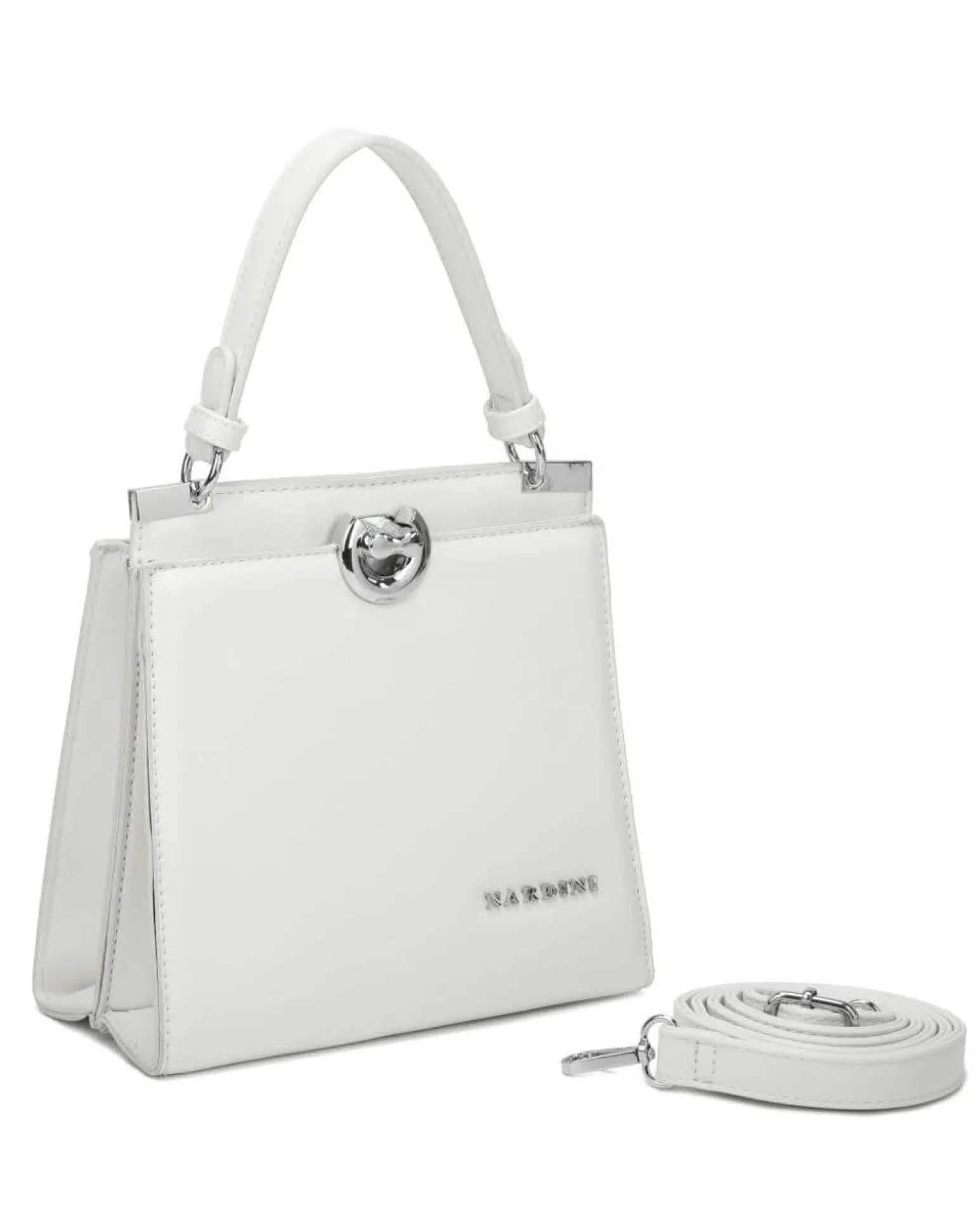 NARDINI - Minibag perla con due scomparti principali, tracolla removibile