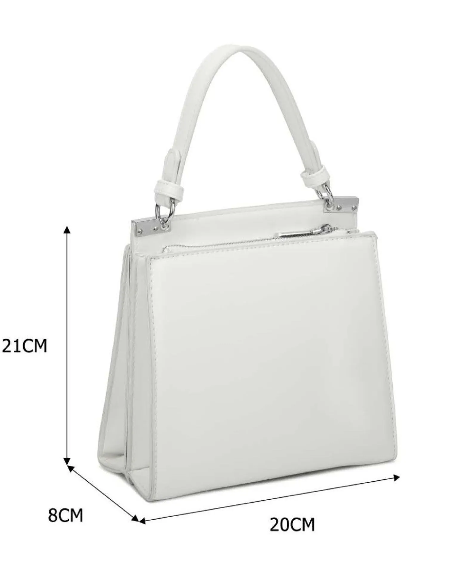NARDINI - Minibag perla con due scomparti principali, tracolla removibile