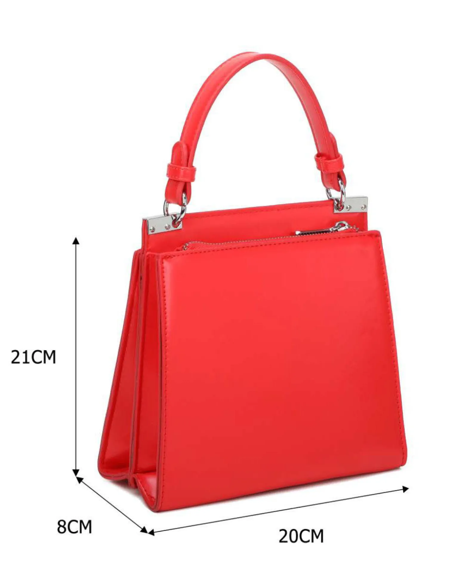 NARDINI - Minibag rossa con due scomparti principali, tracolla removibile