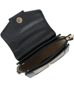NARDINI - Minibag testa moro con patta e parte frontale pitonata, tracolla removibile