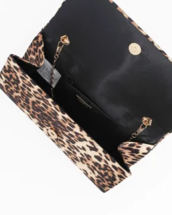 NARDINI- Pochette leopardata con patta