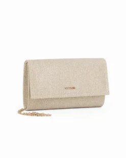 NARDINI - Pochette oro in lurex con patta