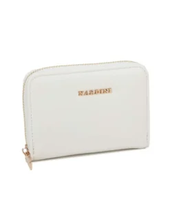 NARDINI - Portacarte bianco con chiusura a zip