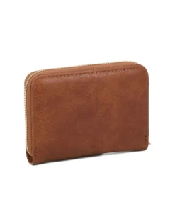 NARDINI - Portacarte marrone con chiusura a zip