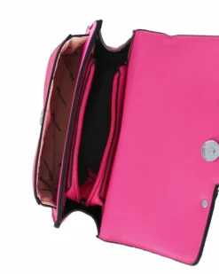 NARDINI - Tracolla fuxia con tasca frontale e morsetto sulla patta