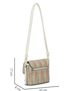 NARDINI - Tracollina multicolor effetto intreccio con tasca posteriore e patta
