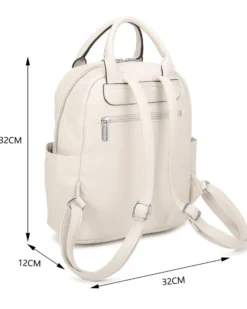 NARDINI - Zaino animalier beige multitasche intreccio con due manici