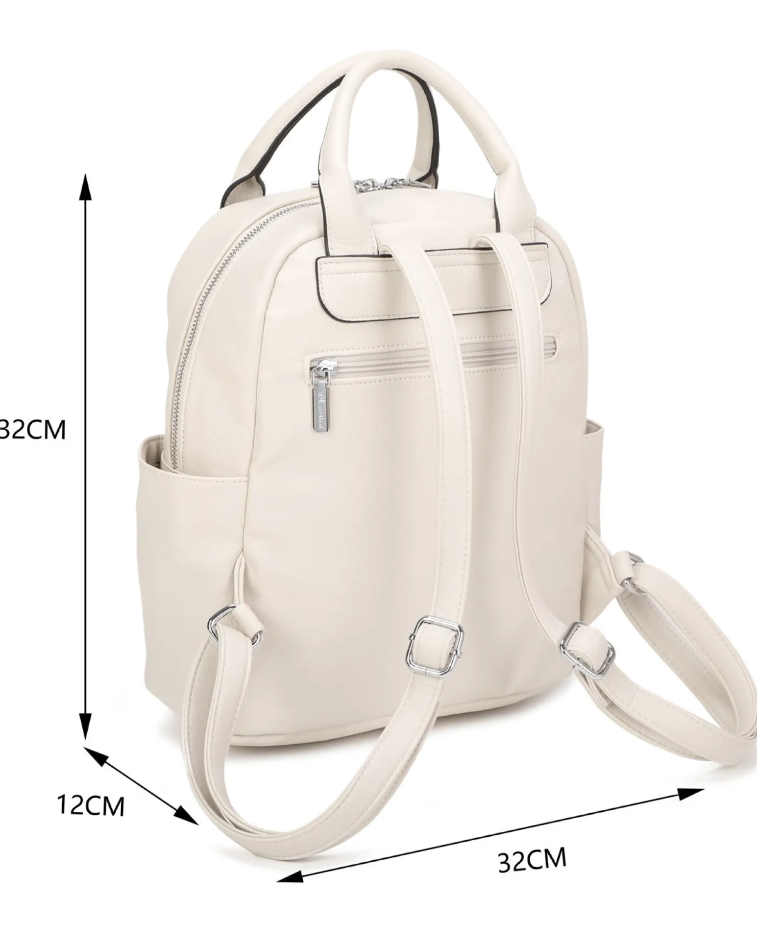 NARDINI - Zaino animalier beige multitasche intreccio con due manici
