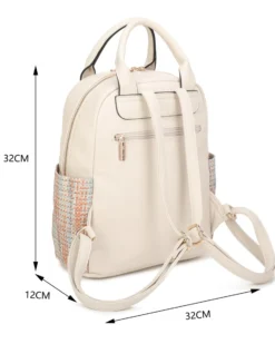 NARDINI - Zaino multitasche multicolor effetto intreccio con due manici
