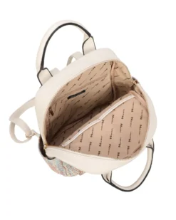 NARDINI - Zaino multitasche multicolor effetto intreccio con due manici