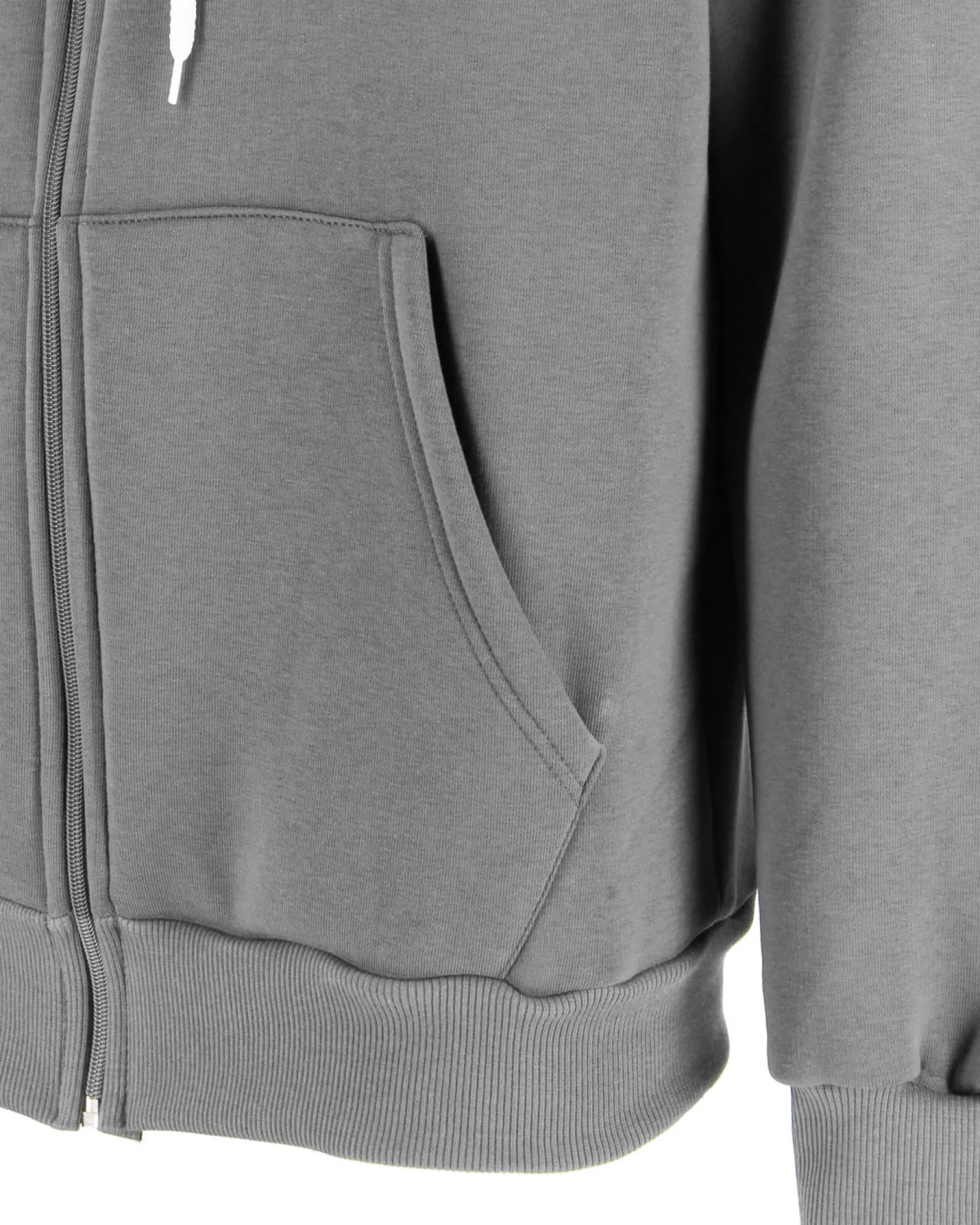 NASA - FELPA GRIGIA DA UOMO CON ZIP E CAPPUCCIO