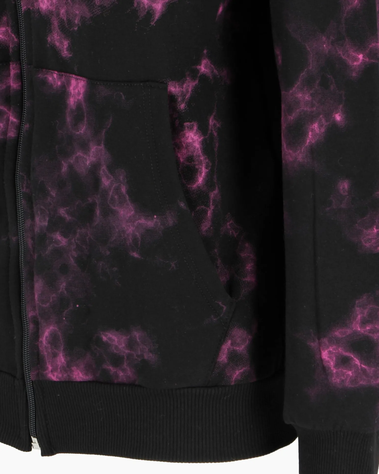 NASA - Felpa nera con cappuccio e full zip da donna