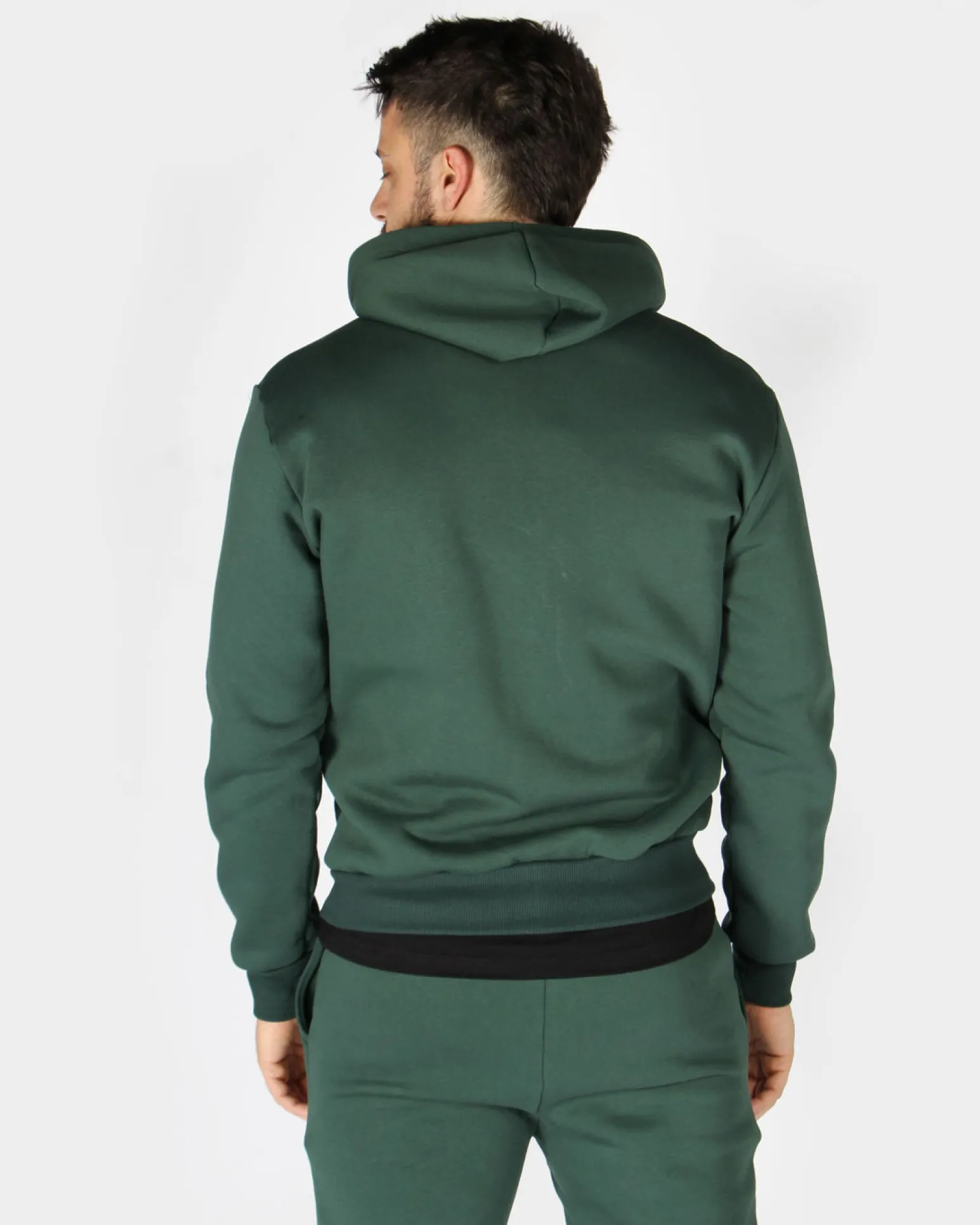 NASA - FELPA VERDE DA UOMO CON ZIP E CAPPUCCIO