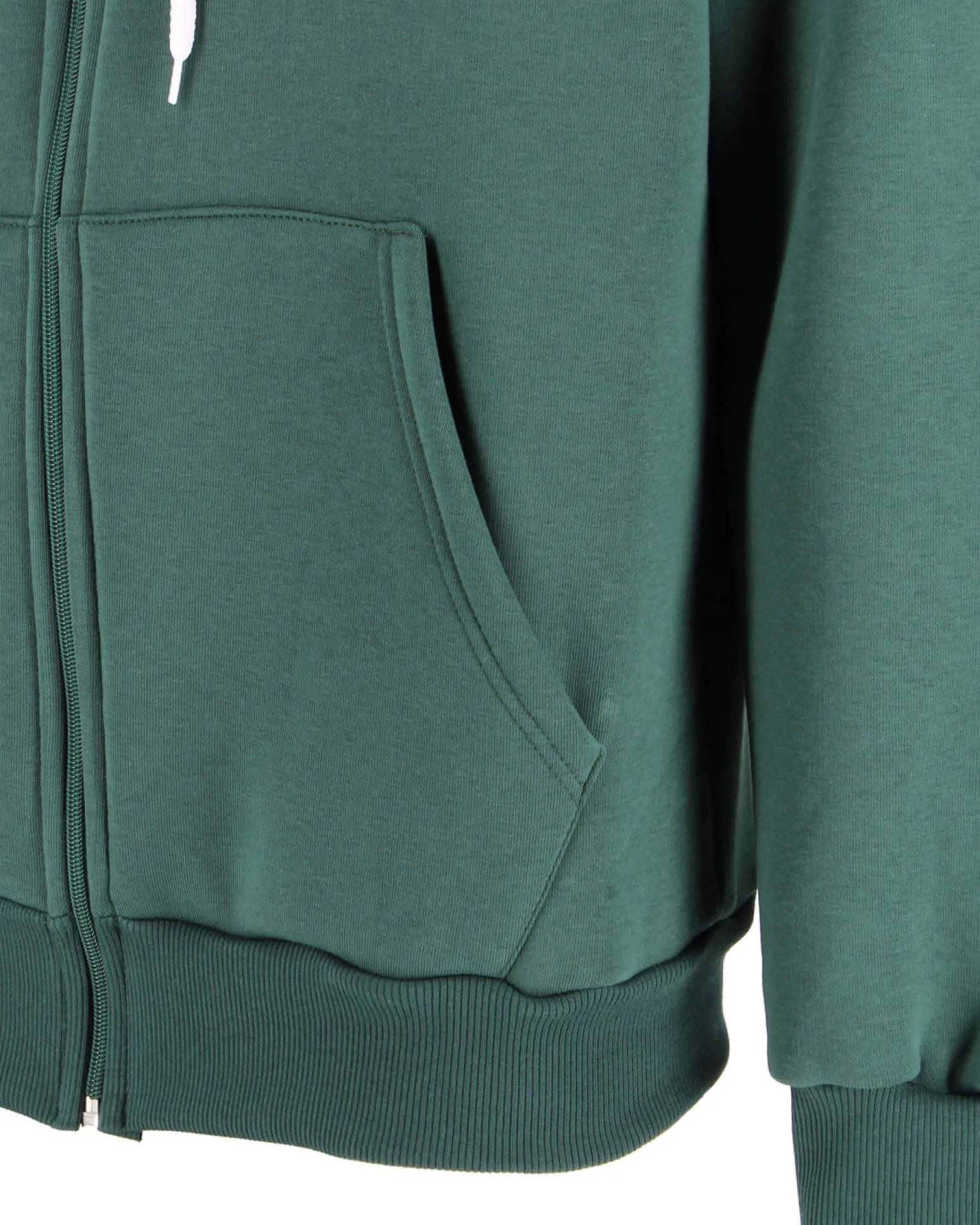 NASA - FELPA VERDE DA UOMO CON ZIP E CAPPUCCIO