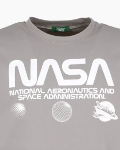 NASA - MAGLIA MANICA LUNGA GRIGIA DA UOMO CON LOGO