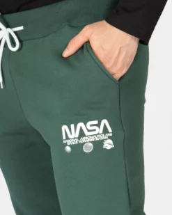 NASA - PANTALONE FELPA VERDE DA UOMO