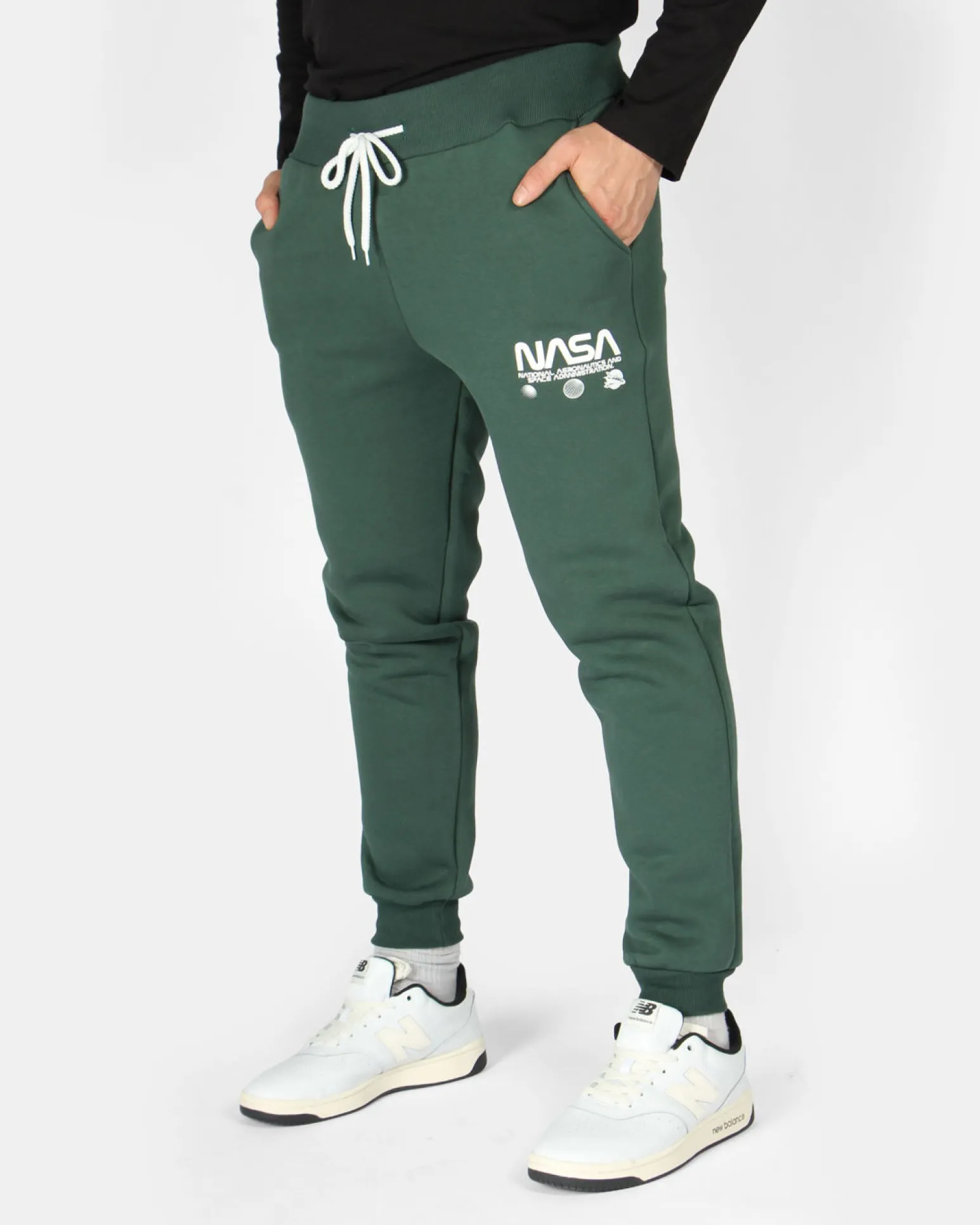 NASA - PANTALONE FELPA VERDE DA UOMO
