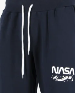 NASA - PANTALONE TUTA BLU DA UOMO CON POLSINO