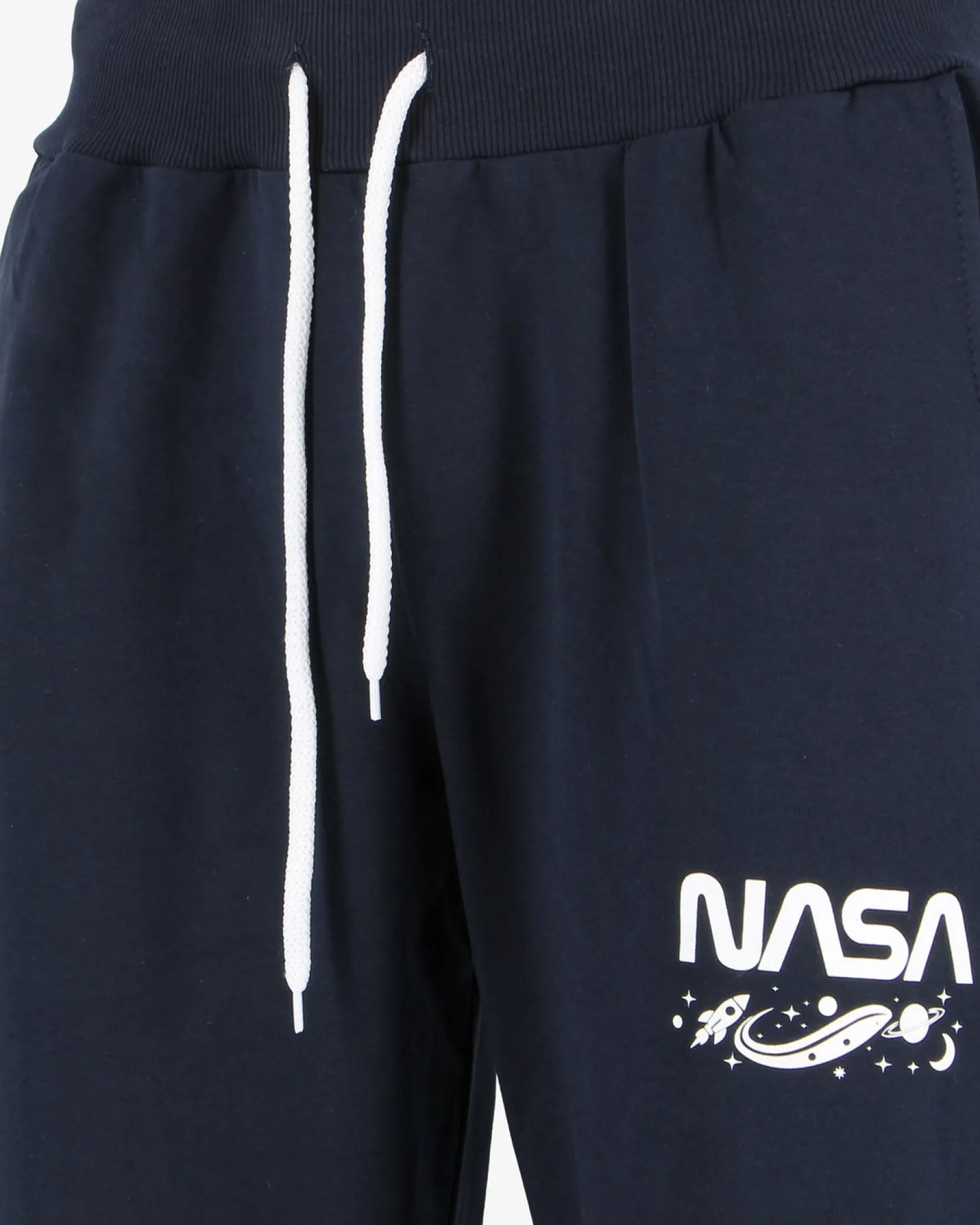 NASA - PANTALONE TUTA BLU DA UOMO CON POLSINO