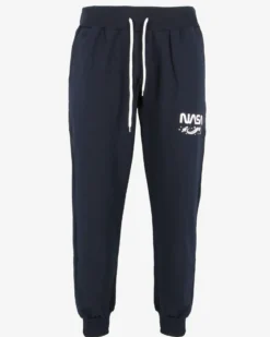 NASA - PANTALONE TUTA BLU DA UOMO CON POLSINO