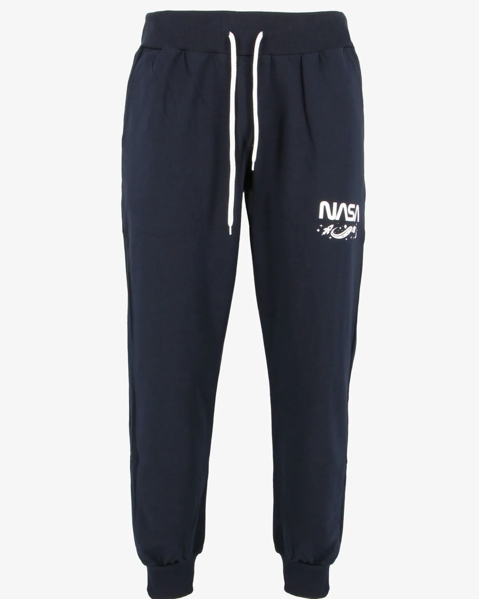 NASA - PANTALONE TUTA BLU DA UOMO CON POLSINO