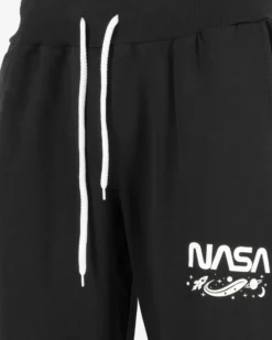 NASA - PANTALONE TUTA NERO DA UOMO CON POLSINO