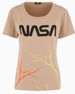 NASA - TSHIRT BEIGE DA DONNA LOGO NASA