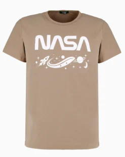 NASA - TSHIRT BEIGE DA UOMO LOGO NASA
