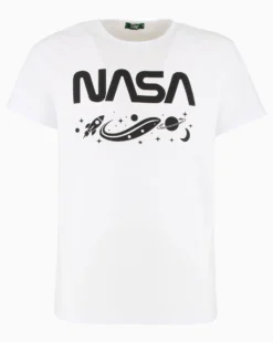 NASA - TSHIRT BIANCA DA UOMO LOGO NASA