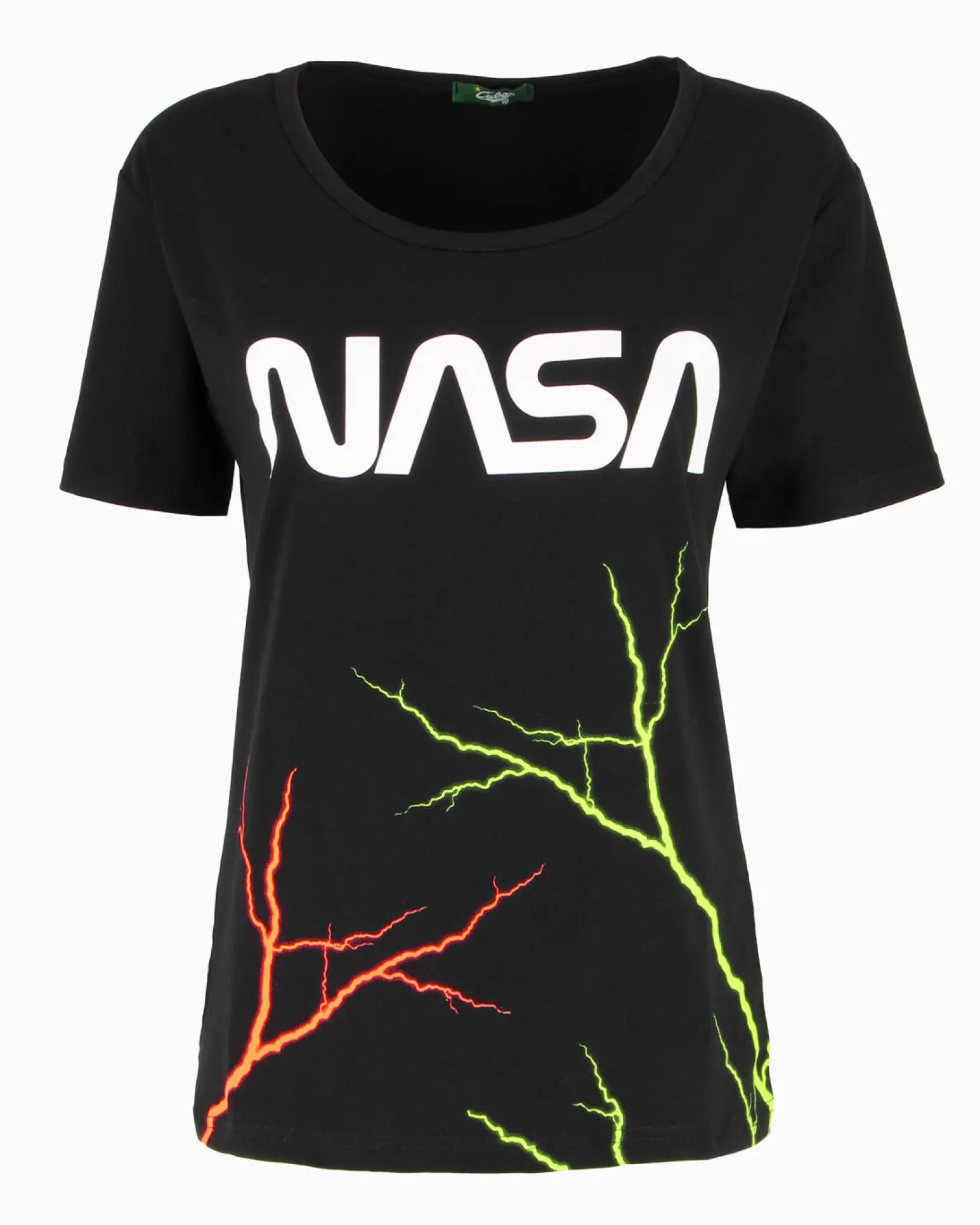 NASA - TSHIRT NERA DA DONNA LOGO NASA