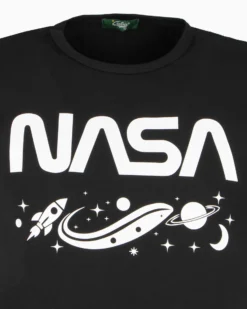 NASA - TSHIRT NERA DA UOMO LOGO NASA