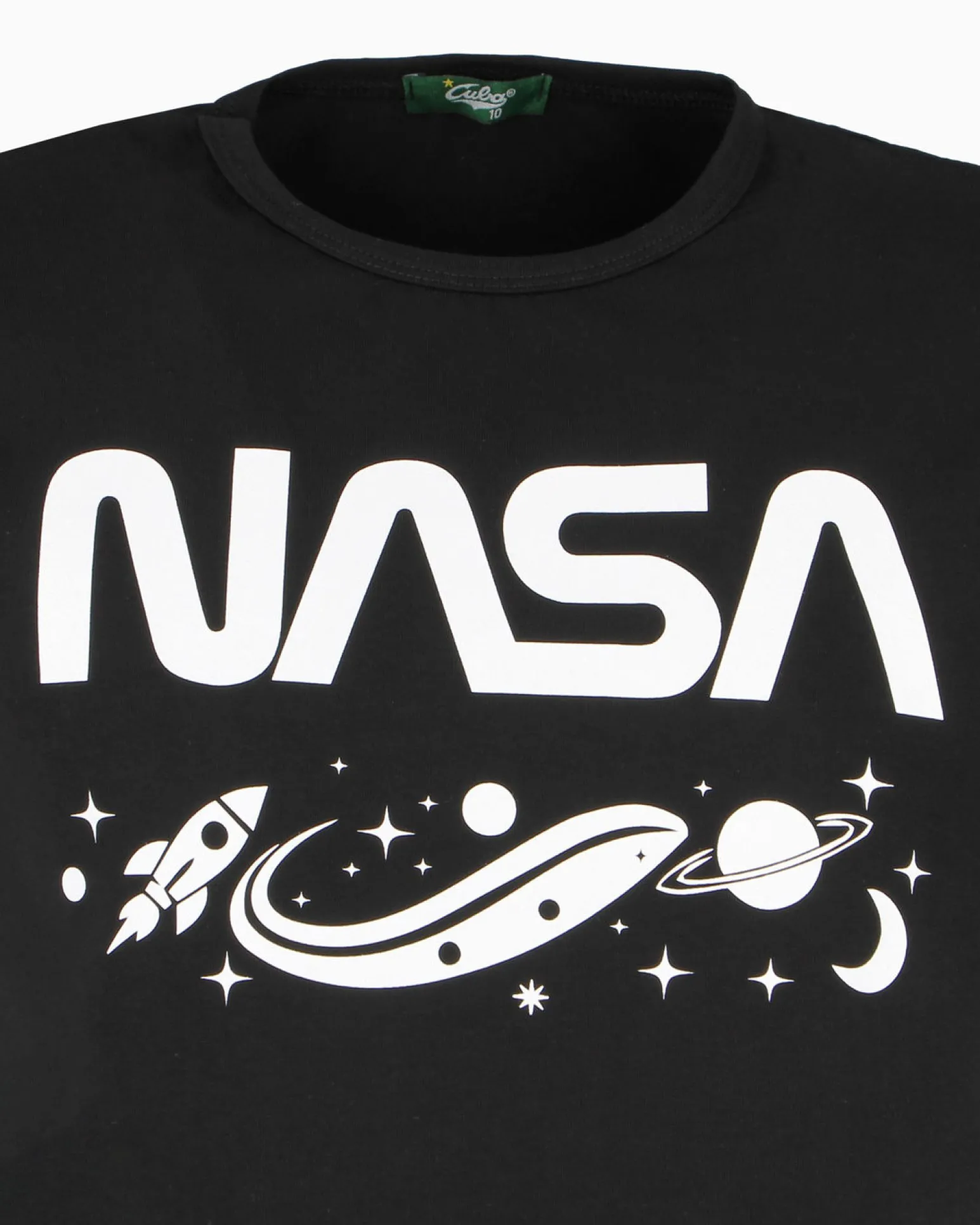 NASA - TSHIRT NERA DA UOMO LOGO NASA