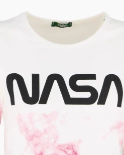 NASA - Tshirt panna a manica lunga da donna con logo