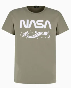 NASA - TSHIRT VERDE DA UOMO LOGO NASA
