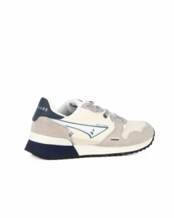 NAVIGARE - Sneaker beige con inseri blu