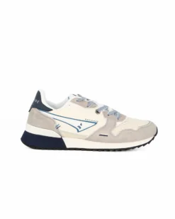 NAVIGARE - Sneaker beige con inseri blu