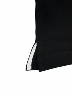 NAVY SAIL - Polo over manica corta nera