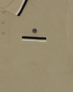 NAVY SAIL - Polo over manica corta beige