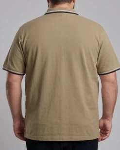 NAVY SAIL - Polo over manica corta beige