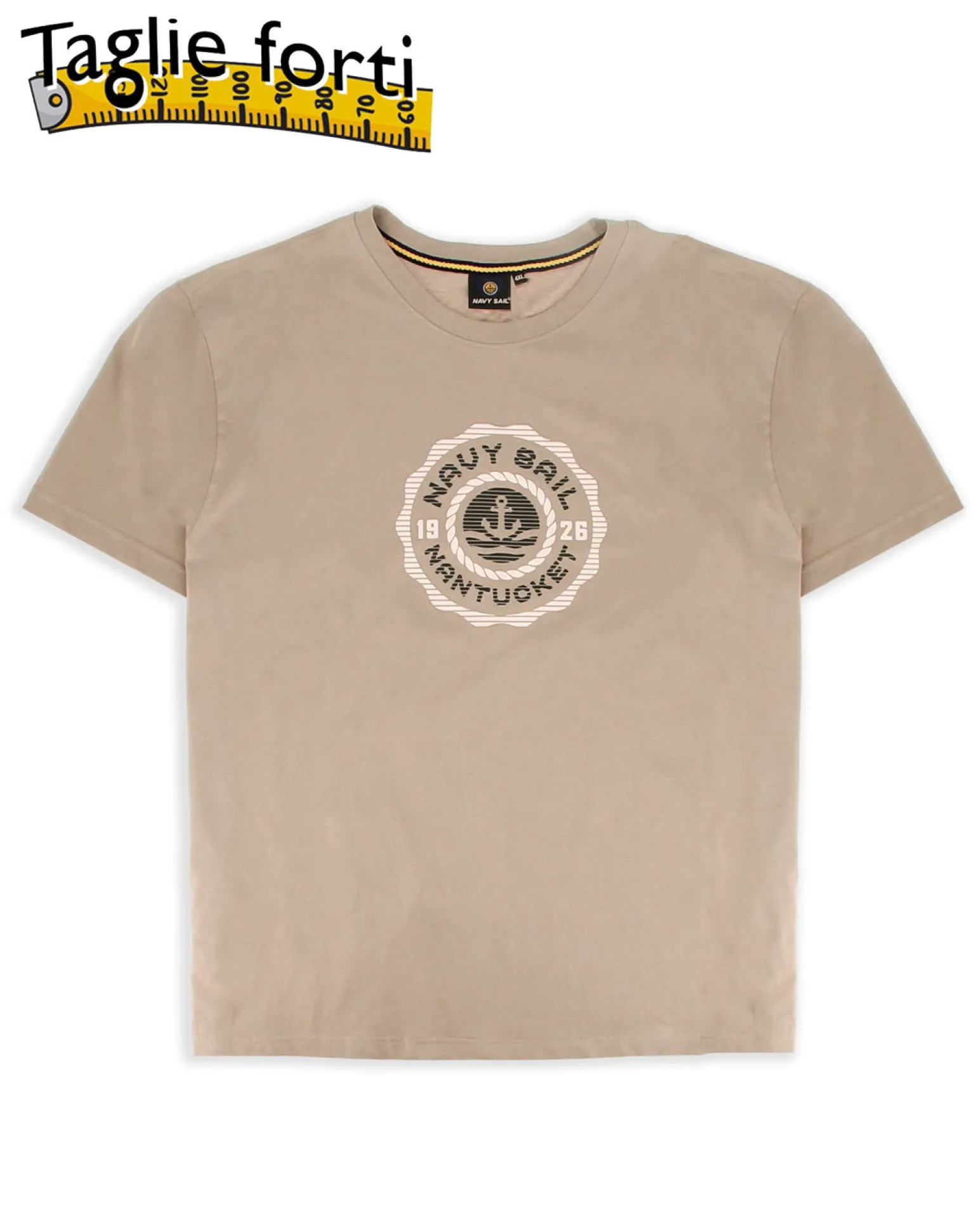 NAVY SAIL - Tshirt over beoge da uomo con logo frontale - NYUOV25375