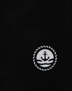 NAVY SAIL - Tshirt over manica corta nera