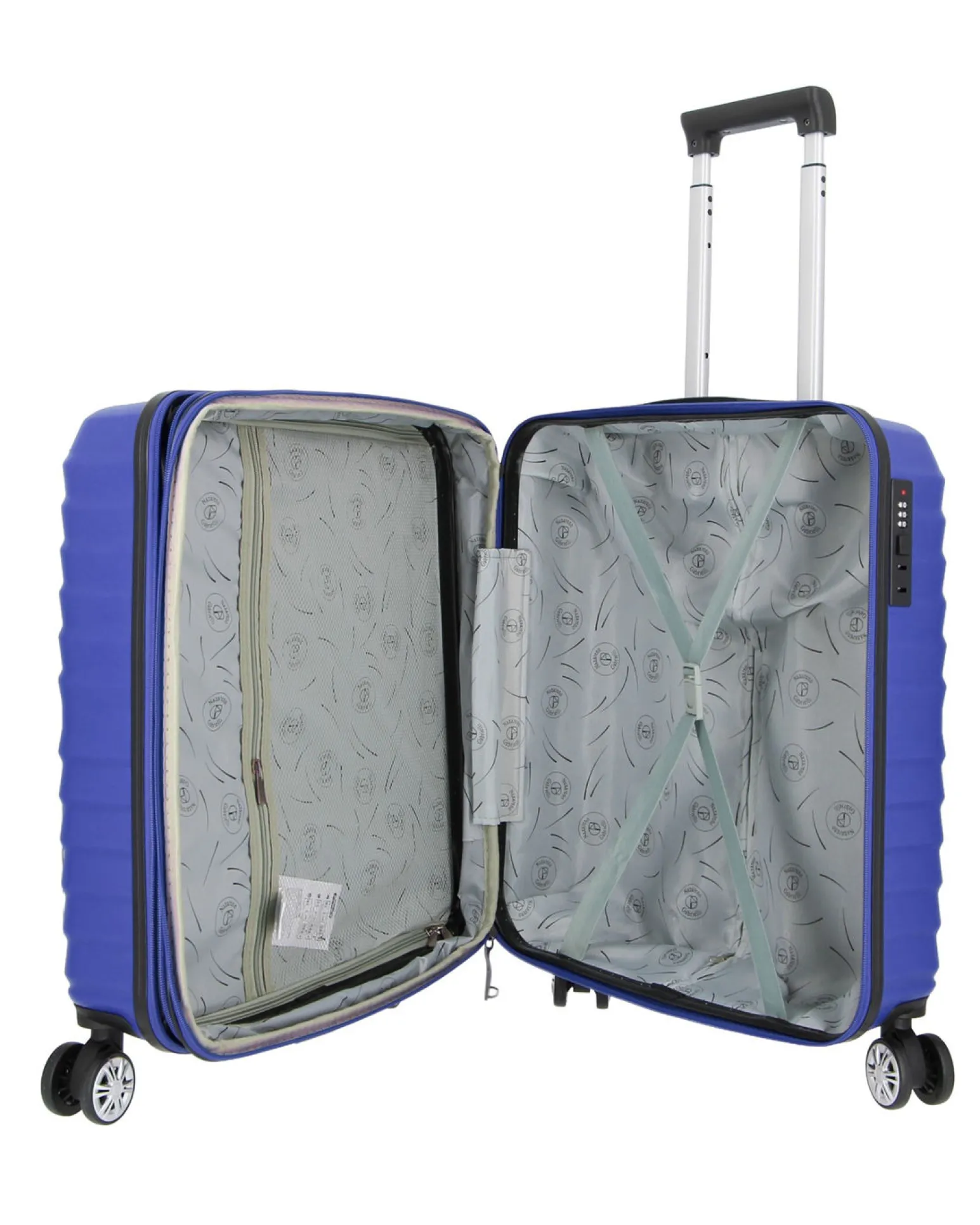 NAZARENO GABRIELLI - TROLLEY BLU IN ABS 4 RUOTE