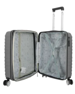 NAZARENO GABRIELLI - TROLLEY GRIGIO IN ABS 4 RUOTE