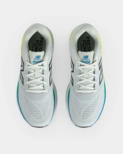 NEW BALANCE - SCARPA DA RUNNING FRESH FOAM EVOZ V4 BIANCA CON DETTAGLI GIALLO FLUO E BLU  DA UOMO, MEVOZ2AM