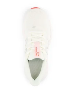 NEW BALANCE -  SCARPE DA RUNNING BEIGE CON DETTAGLI GRIGI, GIALLI E ROSSI DA DONNA,  W411RU3